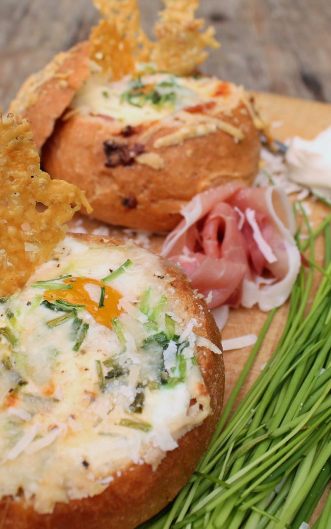 Recipe: Crispy Egg & Parmesan Breakfast Buns